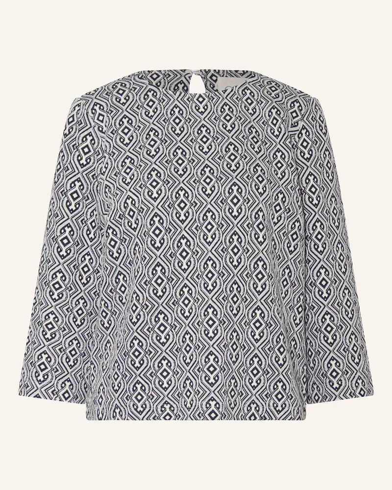 Cartoon Blusenshirt mit 3/4-Arm Dunkelblau