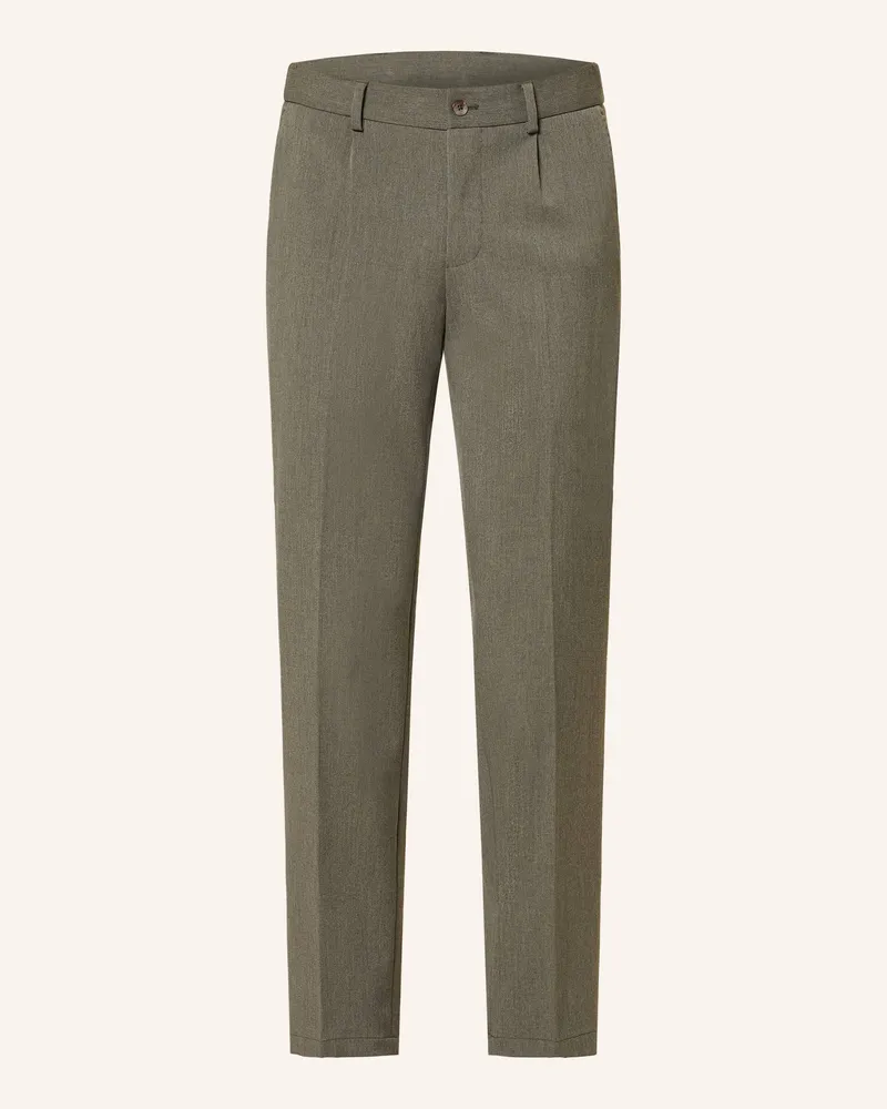 paul Anzughose Slim Fit gruen 780