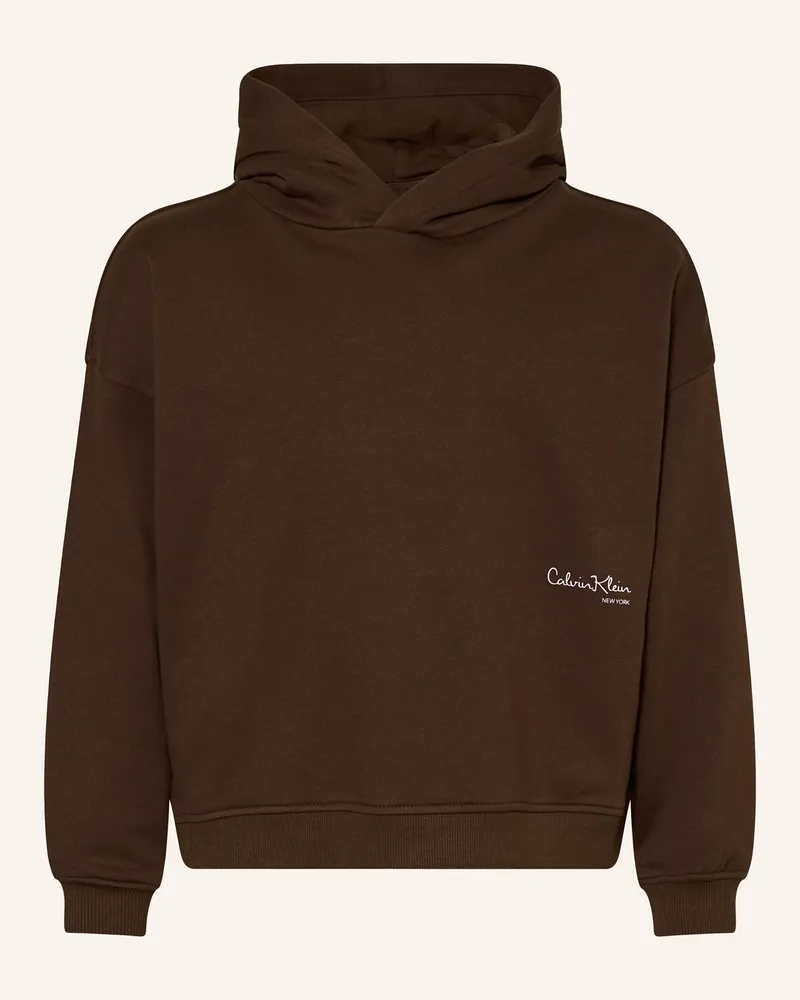Calvin Klein Hoodie braun Dunkelbraun