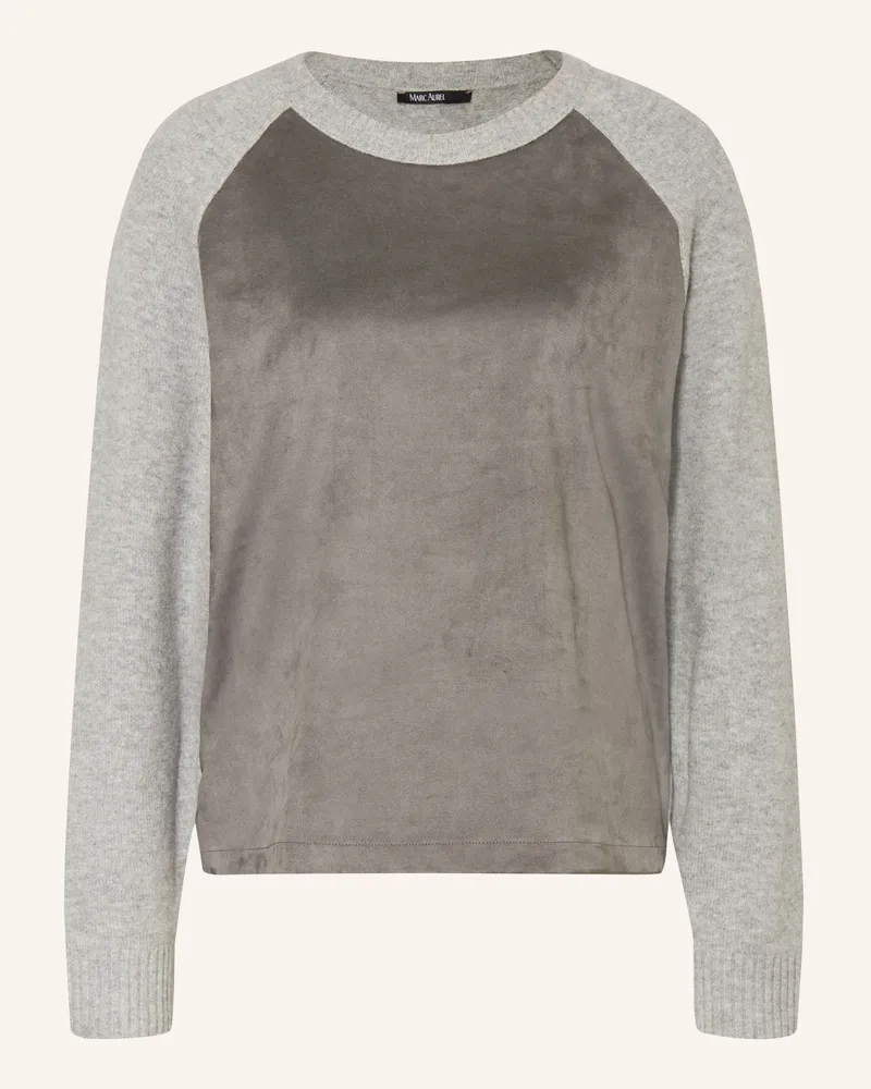 MARC AUREL Pullover Im Materialmix grau Grau