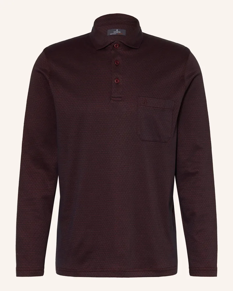 Ragman Jersey-Poloshirt rot Dunkelrot