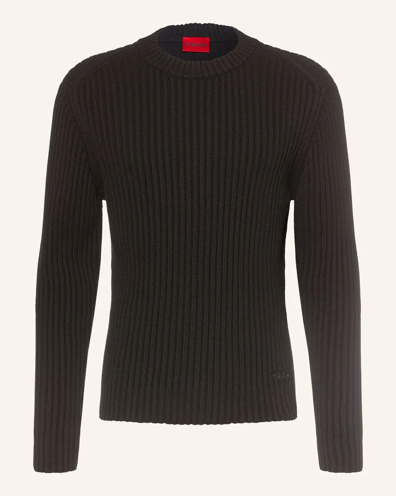 HUGO BOSS Pullover Sribban schwarz Schwarz