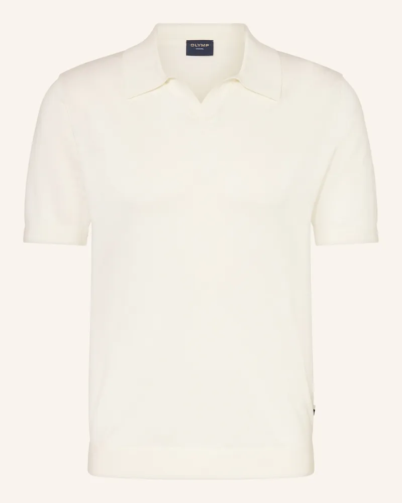 Olymp Strick-Poloshirt weiss Weiss