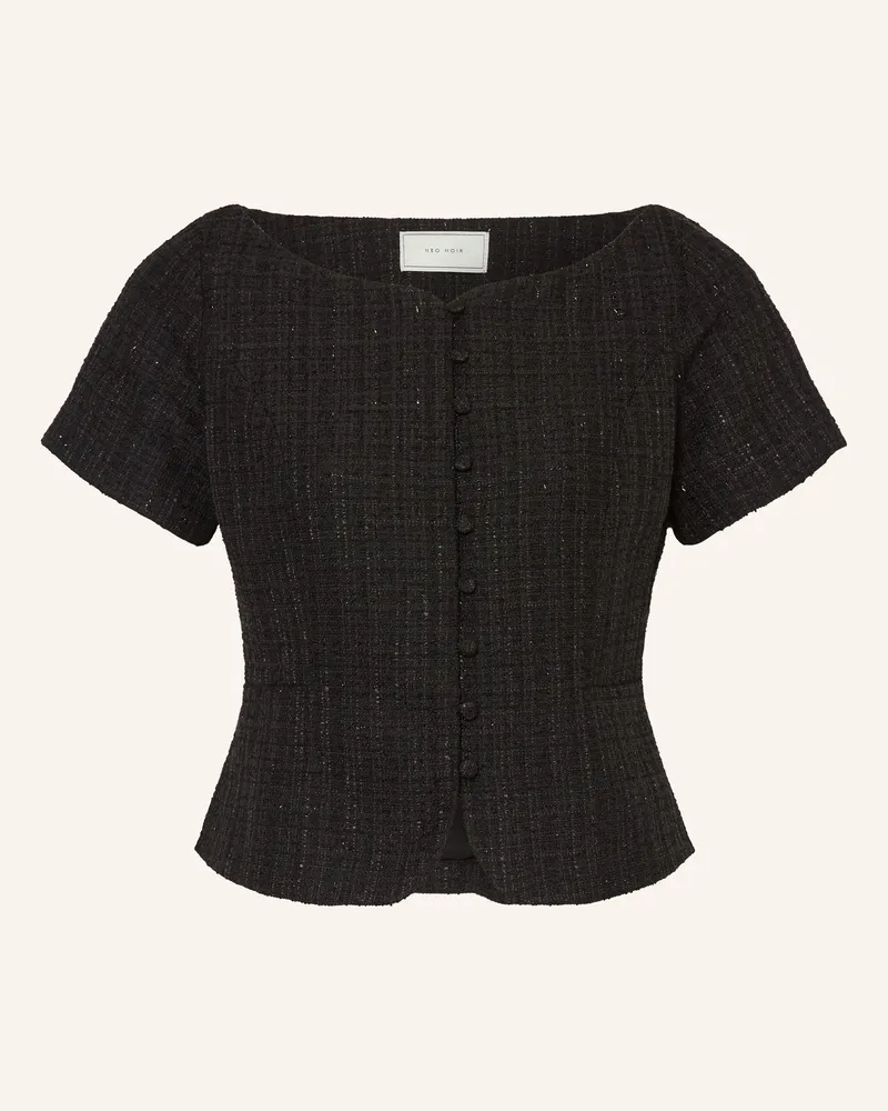 Neo Noir Tweed-Bluse Tango Mit Glitzergarn schwarz Schwarz