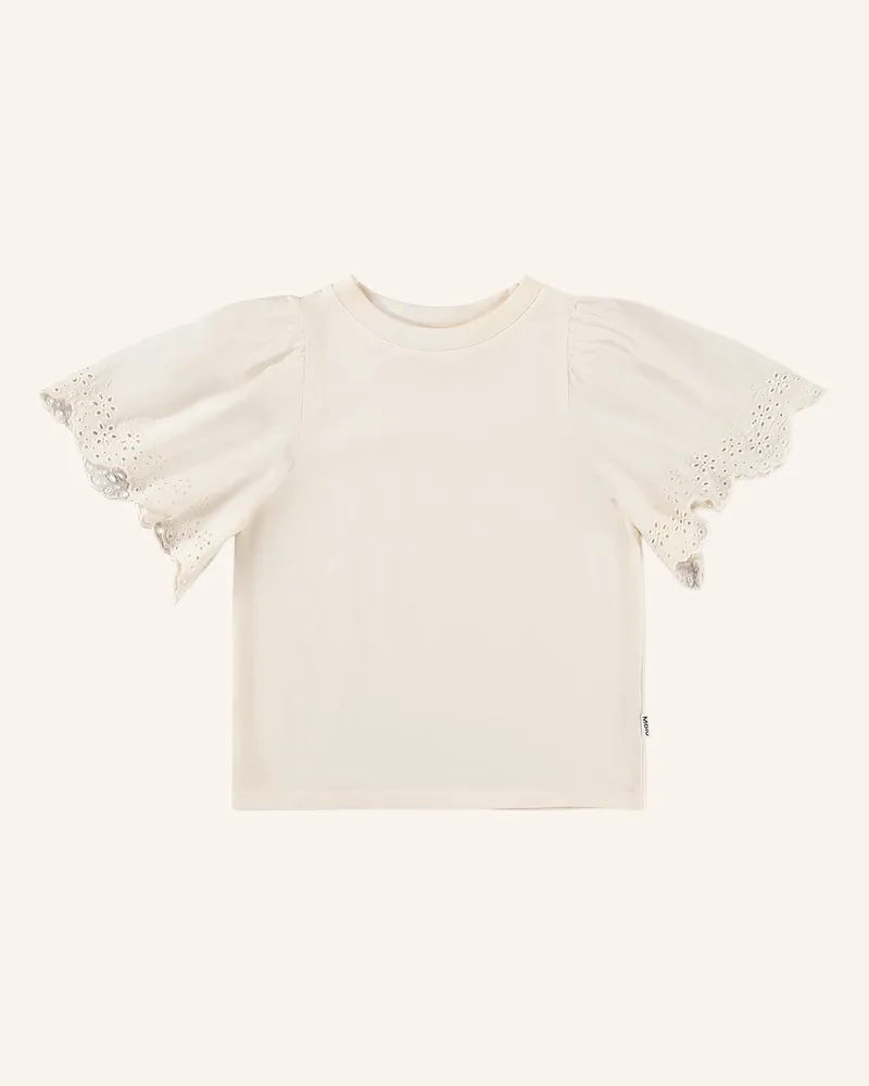 Molo T-Shirt Ritza Mit Lochspitze weiss Hellgelb