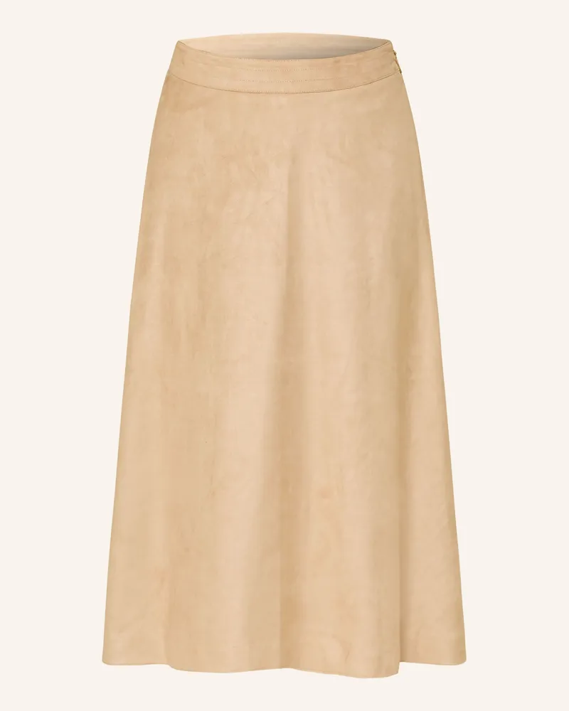 COMMA Rock In Lederoptik beige Hellbraun