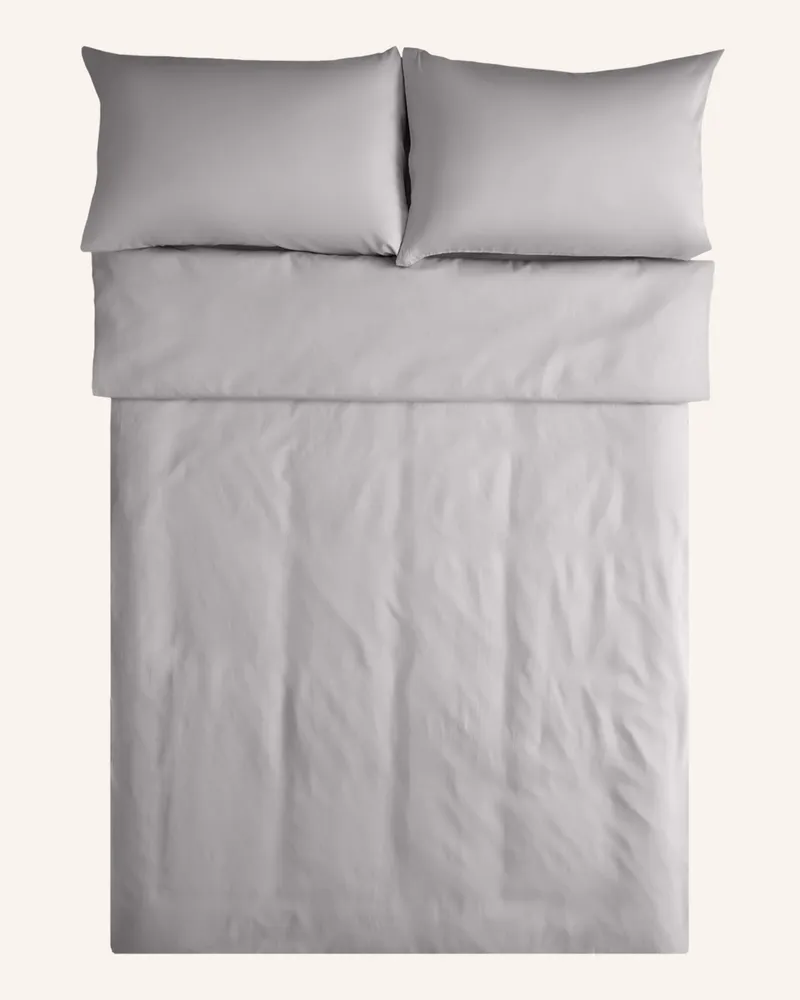 ROYFORT Bettwäsche-Set Baumwolle grau Hellgrau