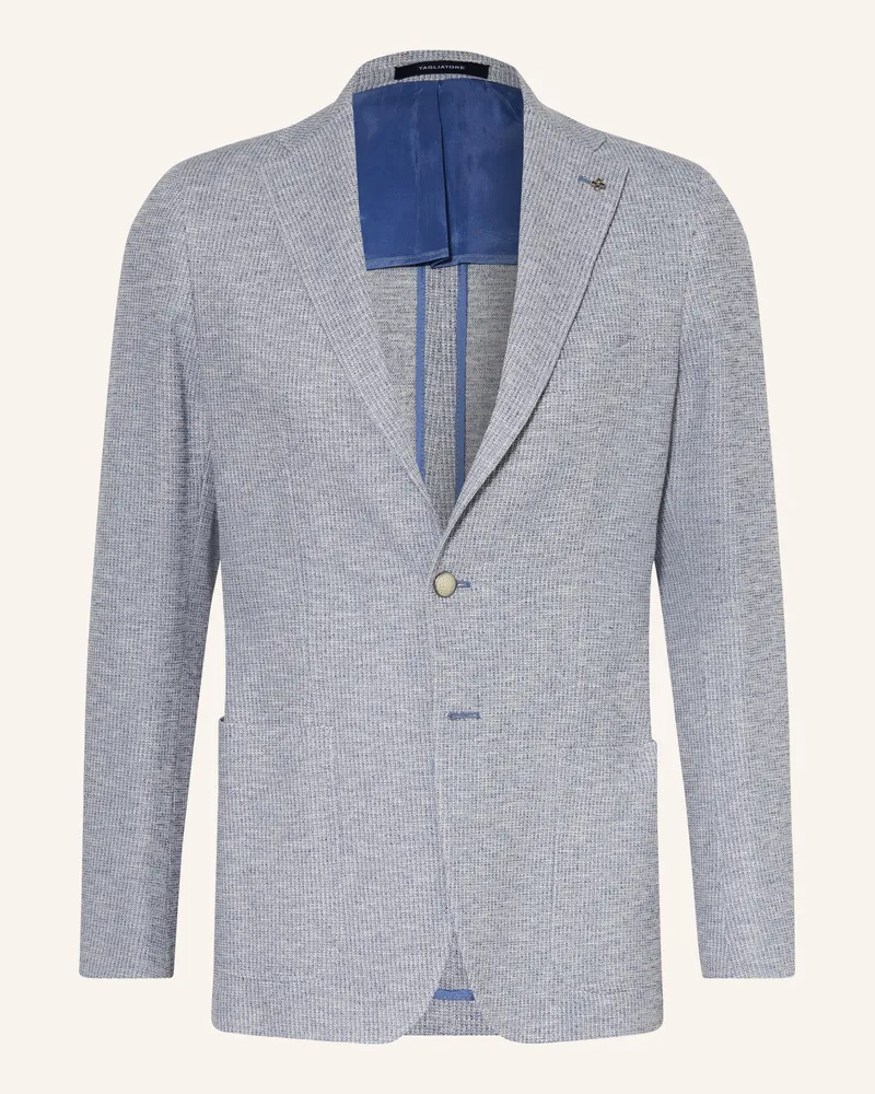 Tagliatore Jerseysakko Slim Fit blau Hellblau