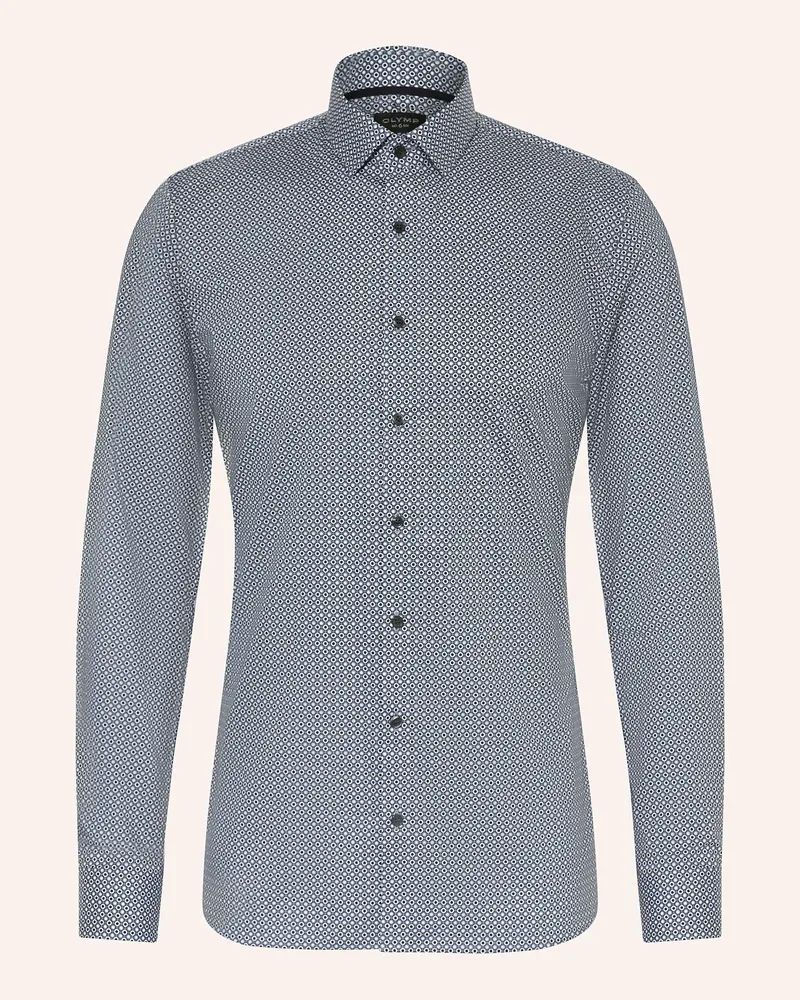 Olymp Hemd No. Six Super Slim silber Blaugrau