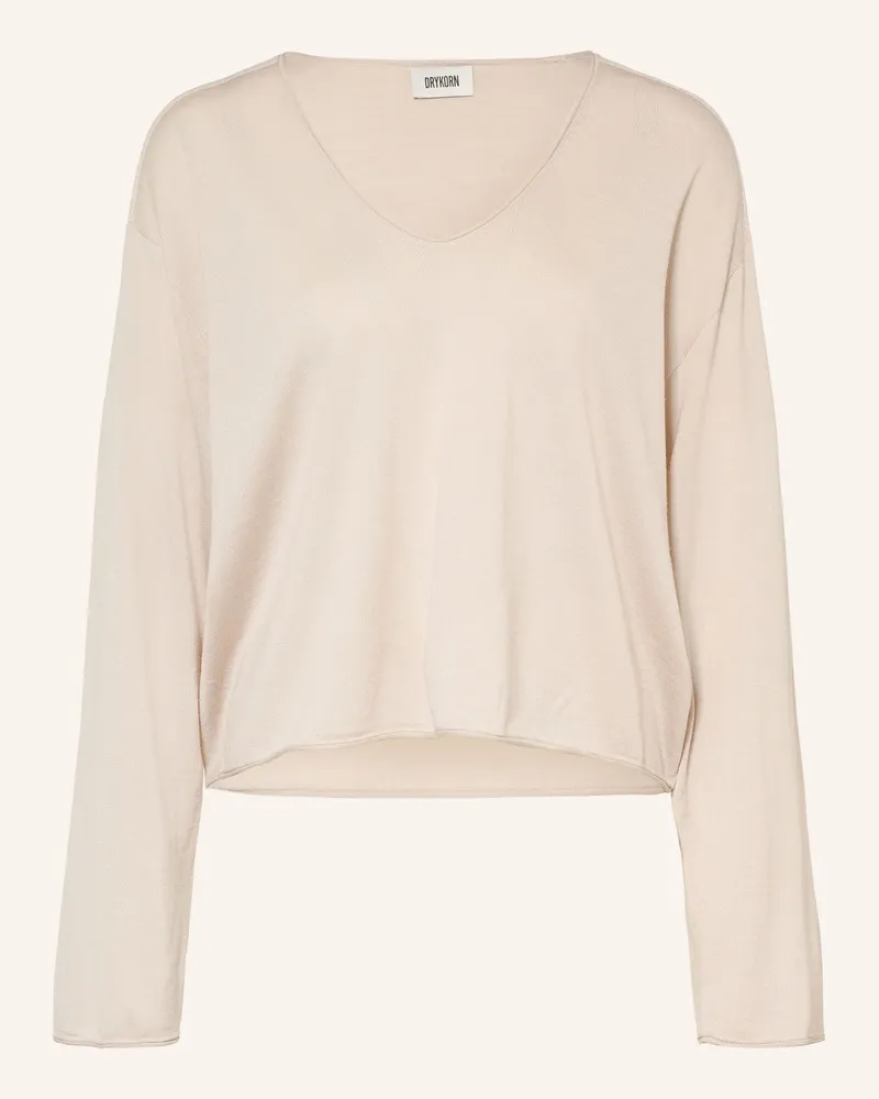 Drykorn Longsleeve Somaija weiss Hellbraun