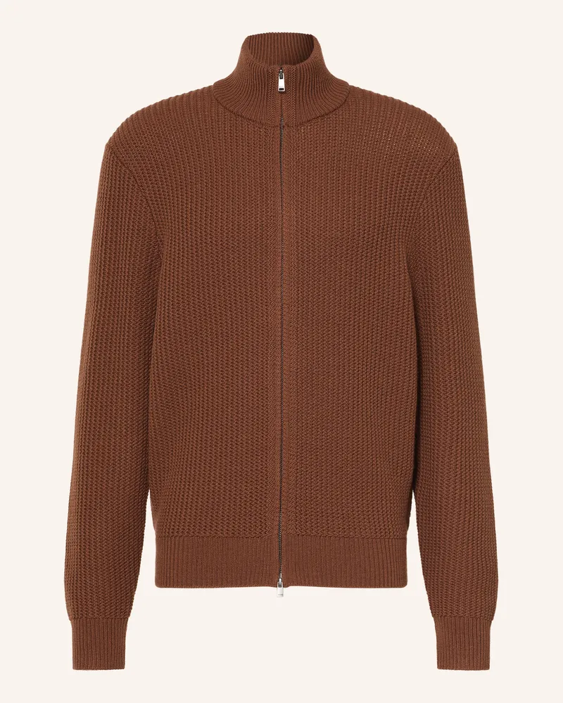 HUGO BOSS Strickjacke Fiocco braun Braun