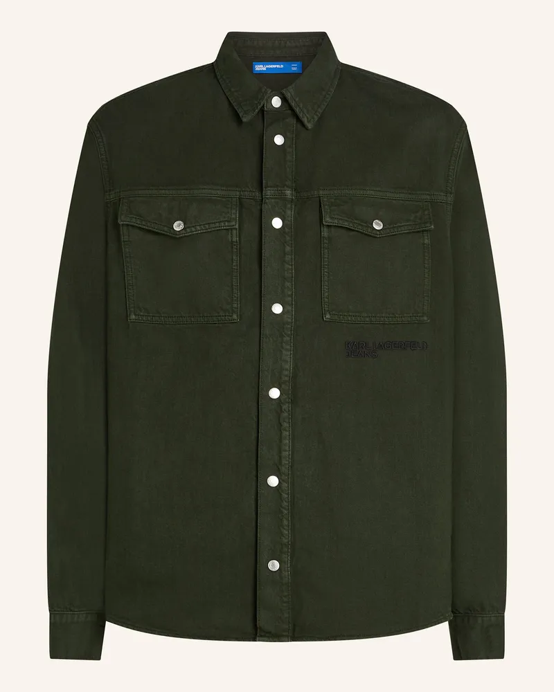 Karl Lagerfeld Hemd gruen Dunkelgrün