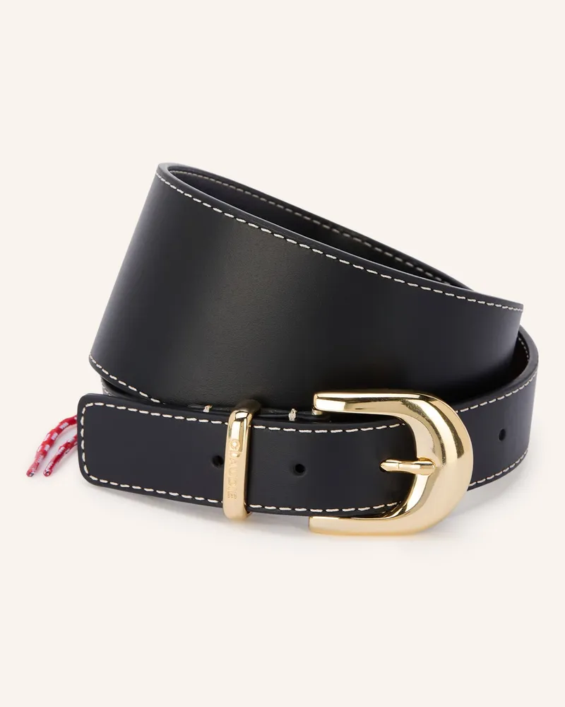 Claudie Pierlot Ledergürtel schwarz Schwarz