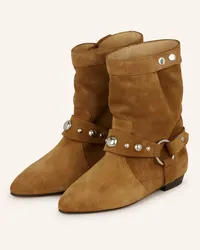 Isabel Marant Boots STANIA mit Nieten - COGNAC Braun