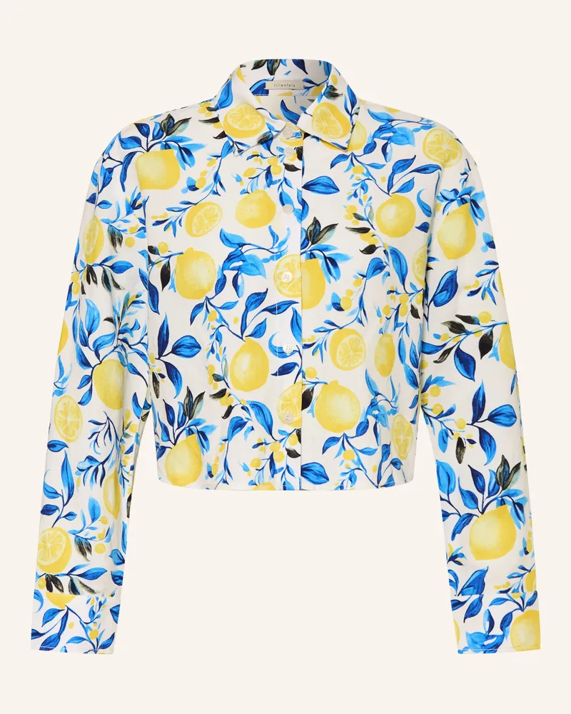 lilienfels Hemdbluse Mit Leinen gelb Weiss