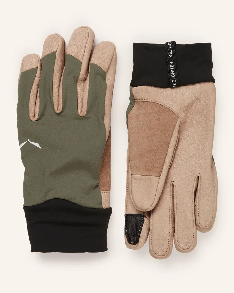 Salewa Multisport-Handschuhe Ortles Mit Touchscreen-Funktion gruen Beige
