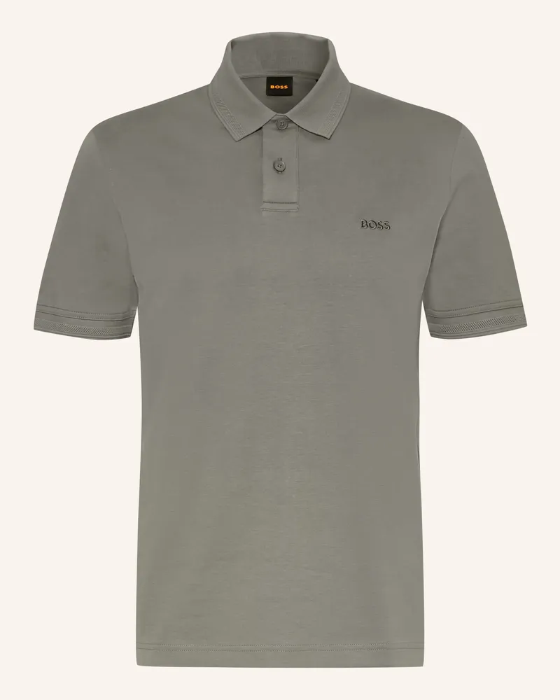 HUGO BOSS Jersey-Poloshirt Pe grau Taupe