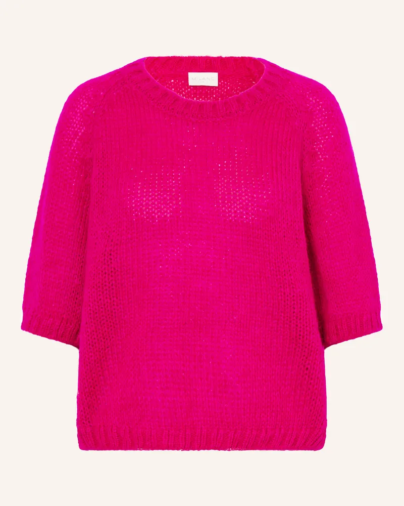 Milano Italy Pullover Mit Mohair Und 3/4-Arm pink Fuchsia