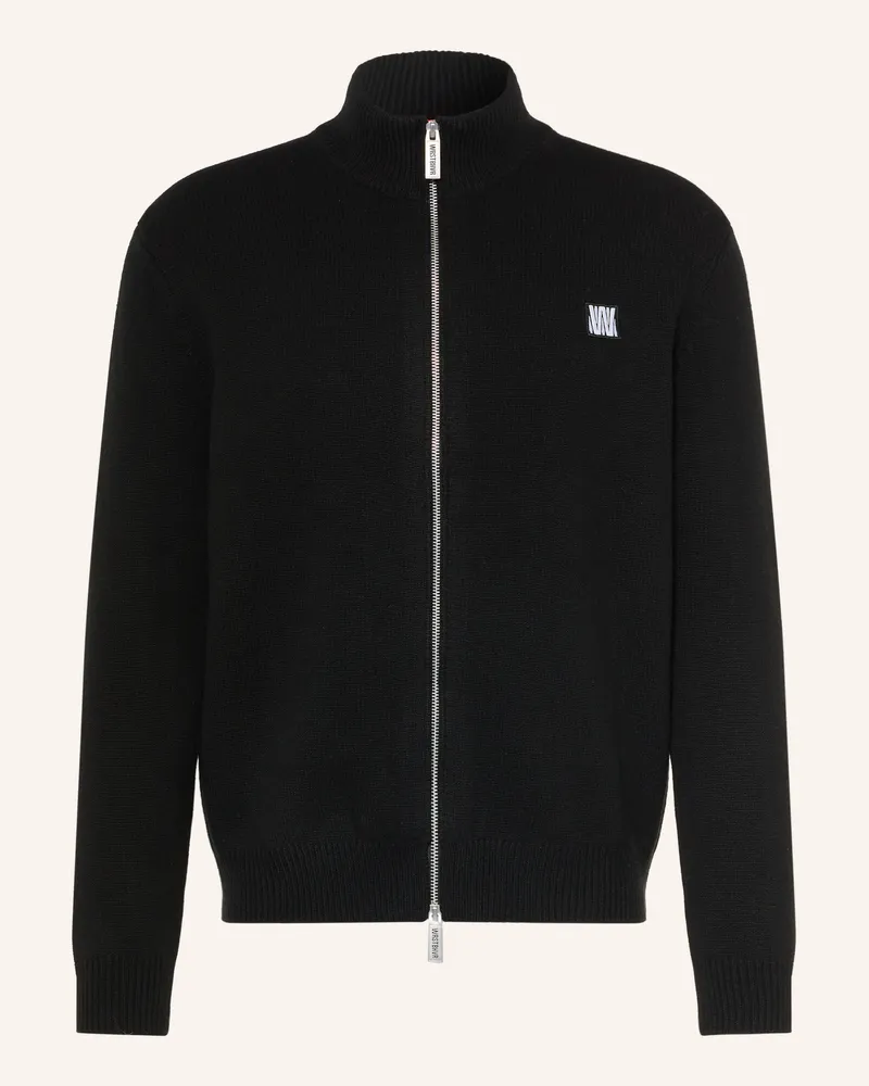 WRSTBHVR Strickjacke Iven Aus Merinowolle schwarz Schwarz