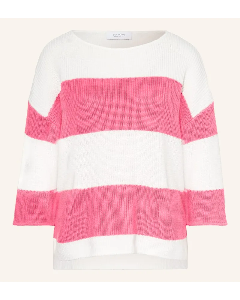 COMMA Pullover mit 3/4-Arm Pink