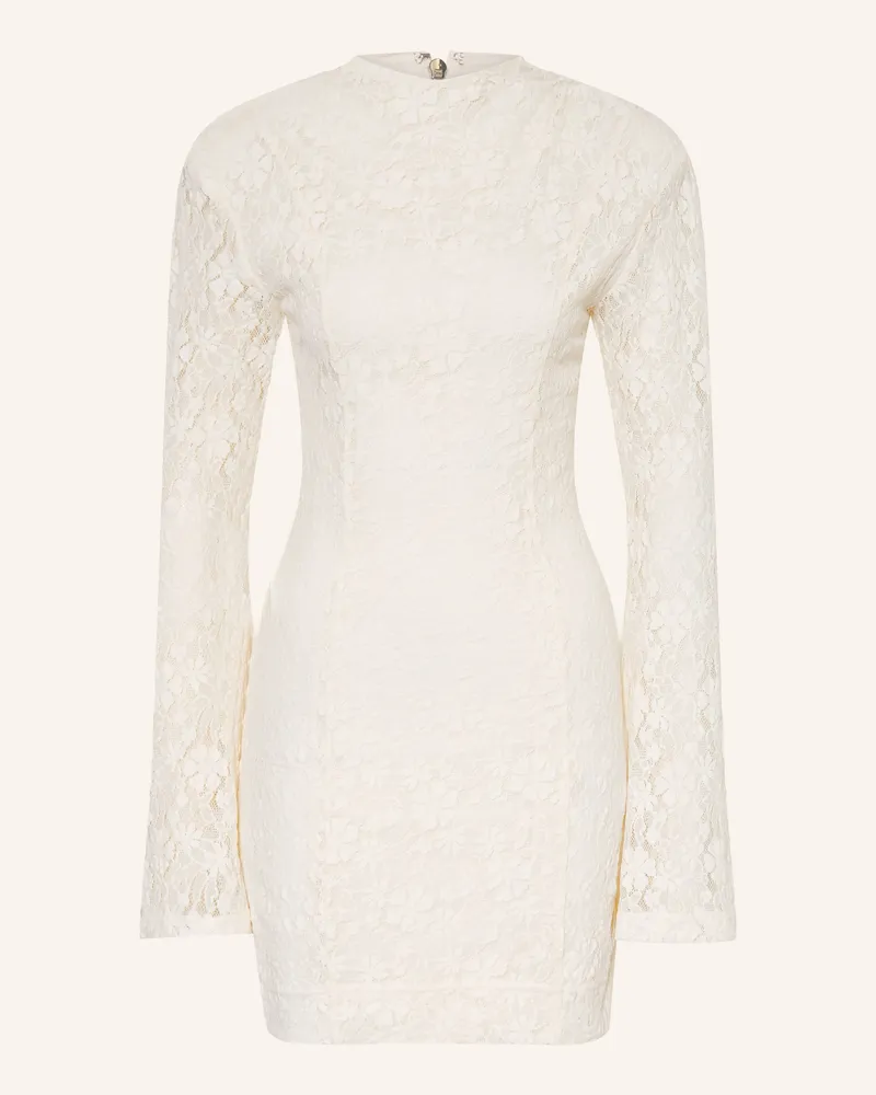 ROTATE Birger Christensen Spitzenkleid weiss Creme