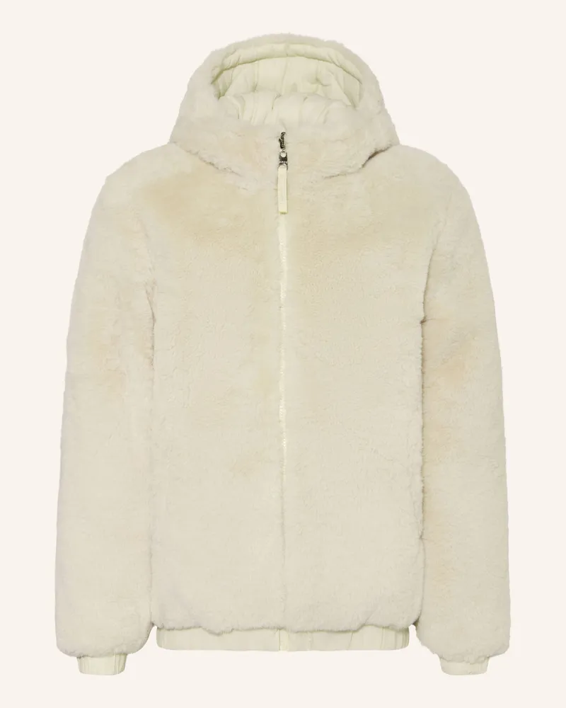 Garcia Jeanswear Steppjacke Zum Wenden Mit Kunstfell weiss Ecru