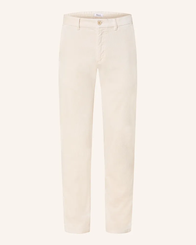 paul Cordchino Comfort Fit weiss Creme