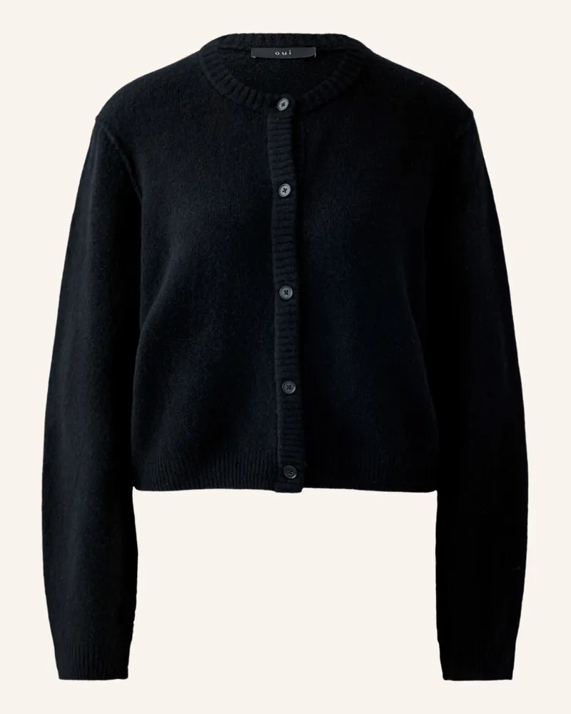 Oui  Strickjacke Ilaya schwarz Schwarz