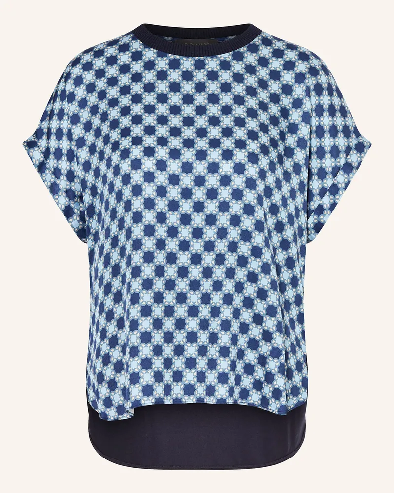 Elena Mirò Blusenshirt im Materialmix Dunkelblau