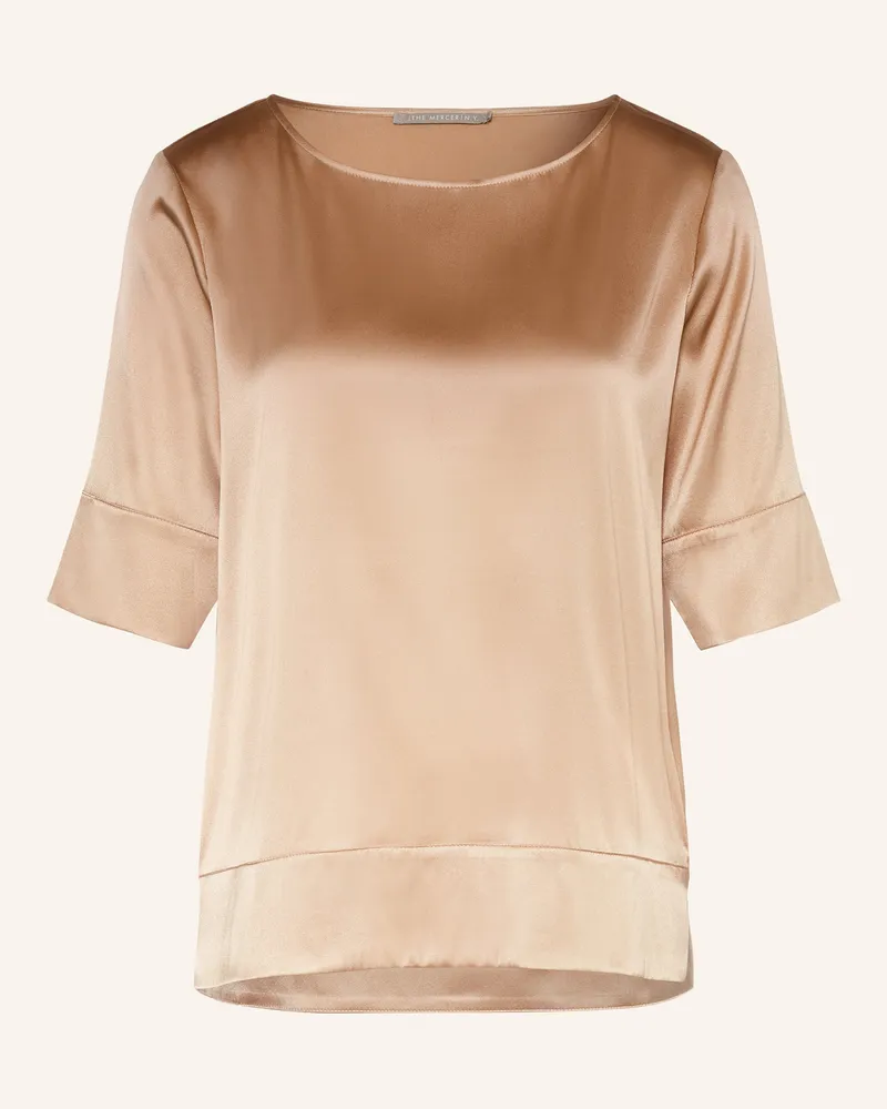 (THE MERCER) N.Y. Blusenshirt aus Seide Beige