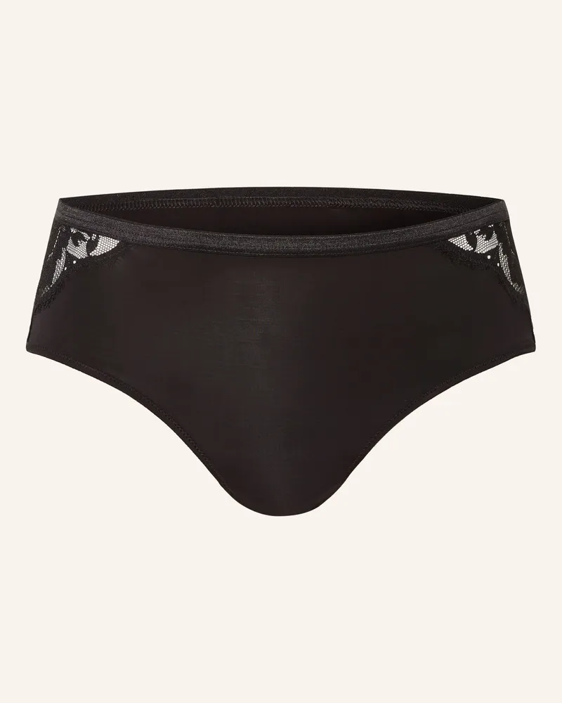 Mey Slip Serie Poetry Vogue Aus Satin schwarz Schwarz