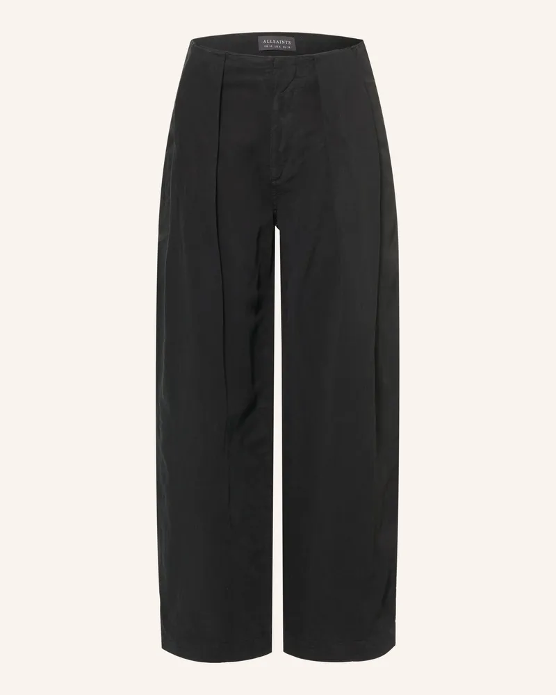 AllSaints Hose Mit Leinen schwarz Schwarz
