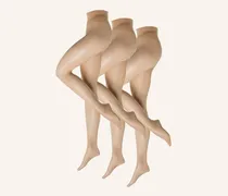3er-Pack Feinstrumpfhosen Satin Touch Comfort beige