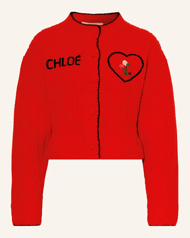 Chloé Strickjacke Mit Cashmere rot Rot