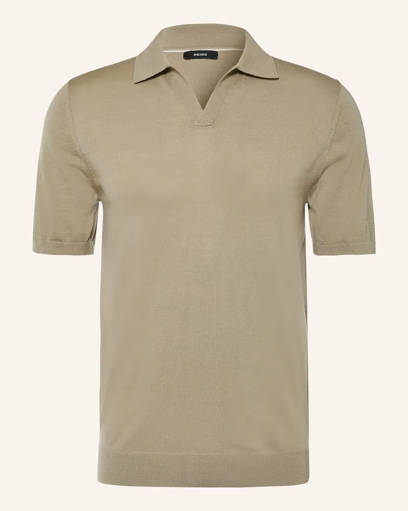 Reiss Strick-Poloshirt Duchie Aus Merinowolle gruen Oliv