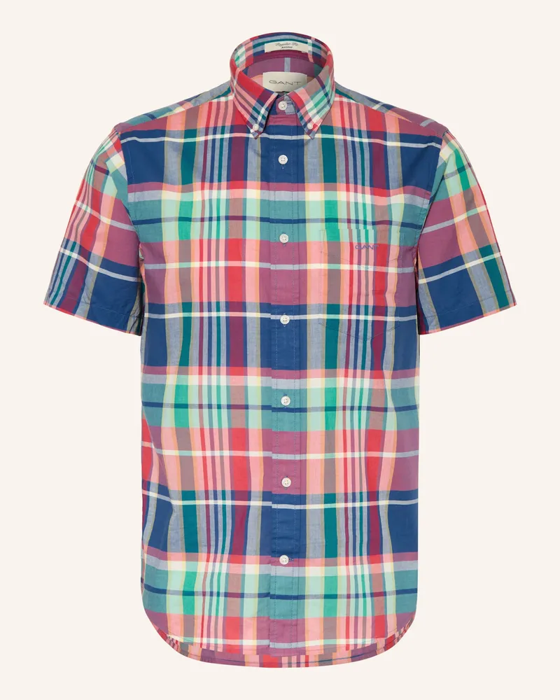 Gant Kurzarm-Hemd Regular Fit Blau