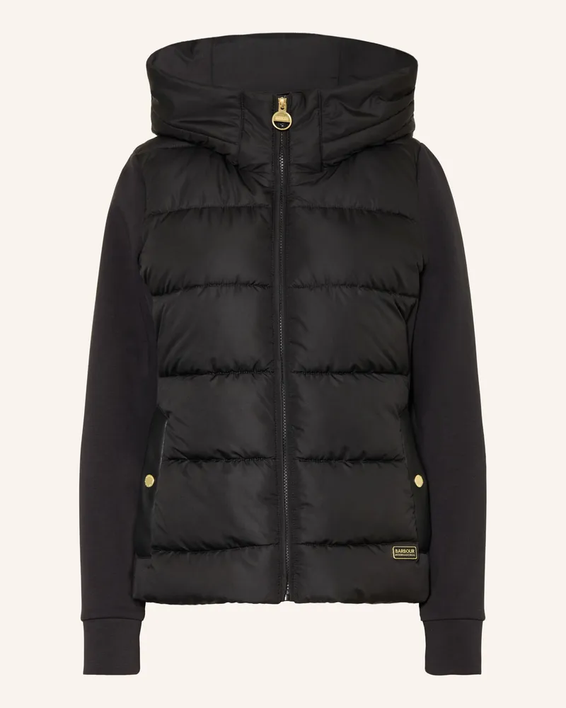 Barbour Steppjacke Conway Im Materialmix schwarz Schwarz