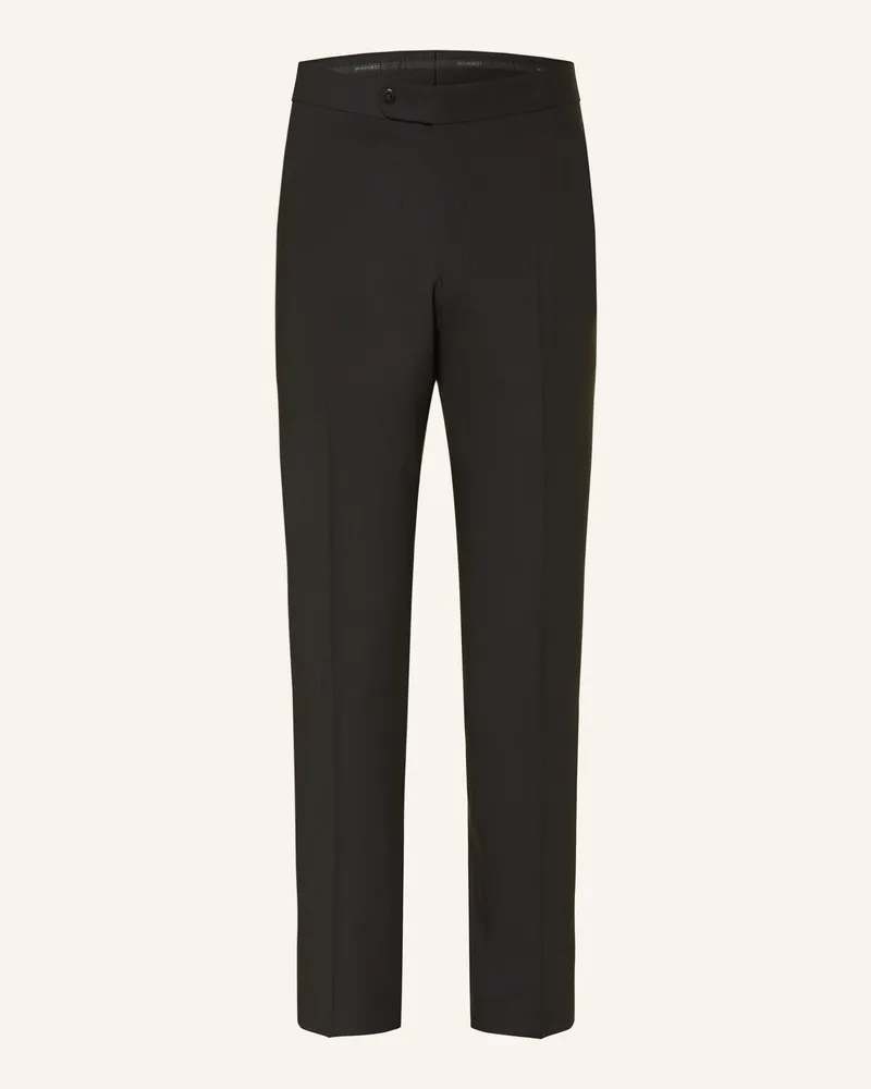 Wilvorst Anzughose Slim Fit Schwarz