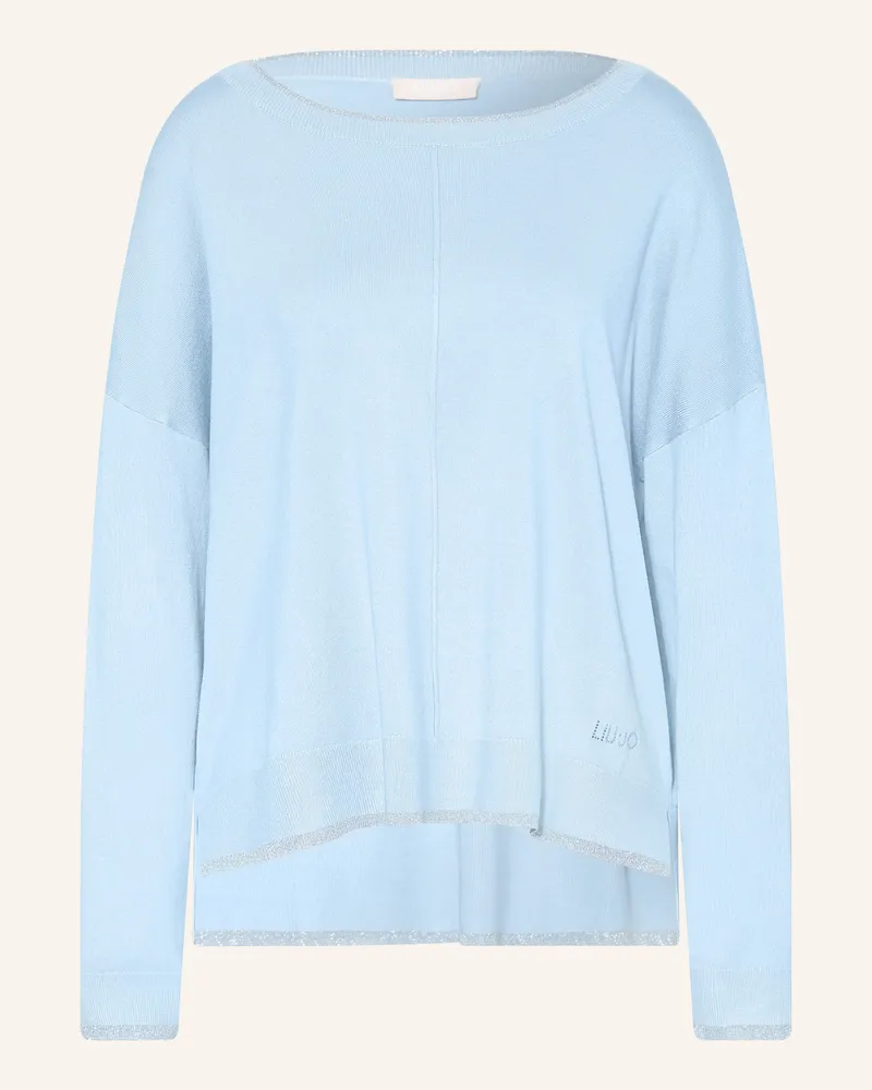 Liu Jo Pullover mit Glitzergarn Hellblau