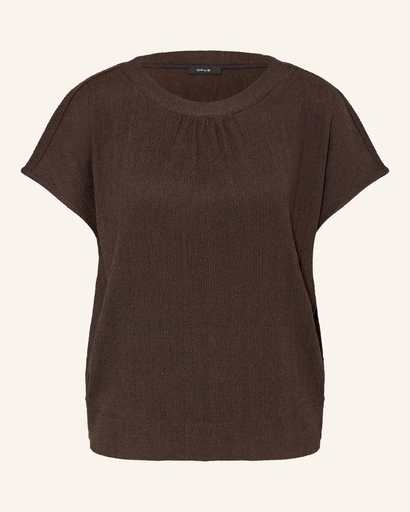 OPUS Blusenshirt Salti braun Dunkelbraun