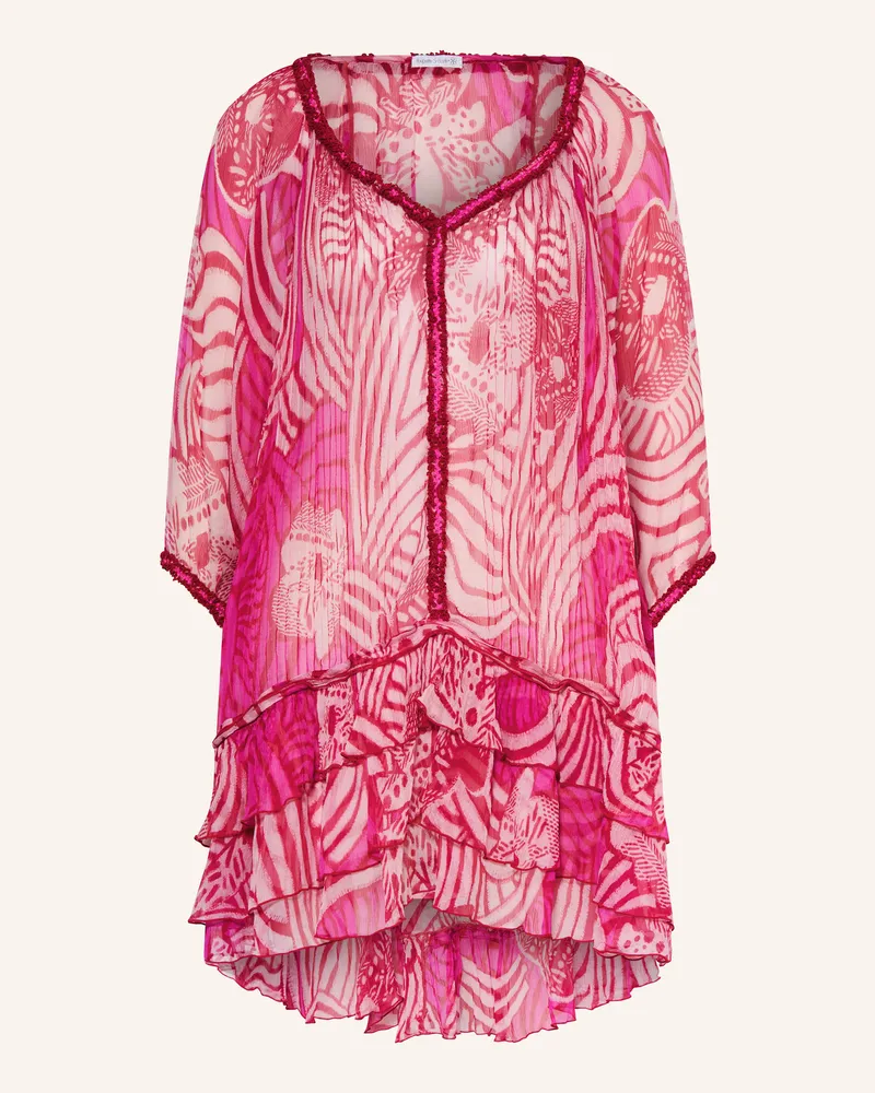 Poupette St Barth Strandkleid NAVA mit 3/4-Arm Fuchsia