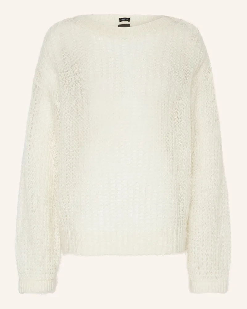 HUGO BOSS Pullover FABLURA mit Mohair Weiss