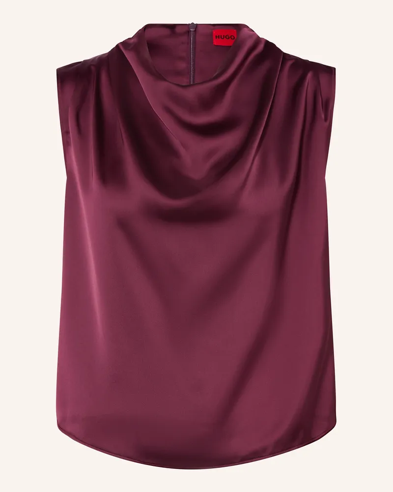 HUGO BOSS Satintop Casmini rot Dunkellila