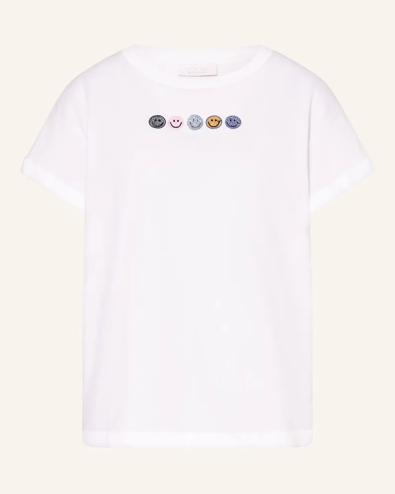 Rich&Royal T-Shirt Mit Schmucksteinen weiss Weiss