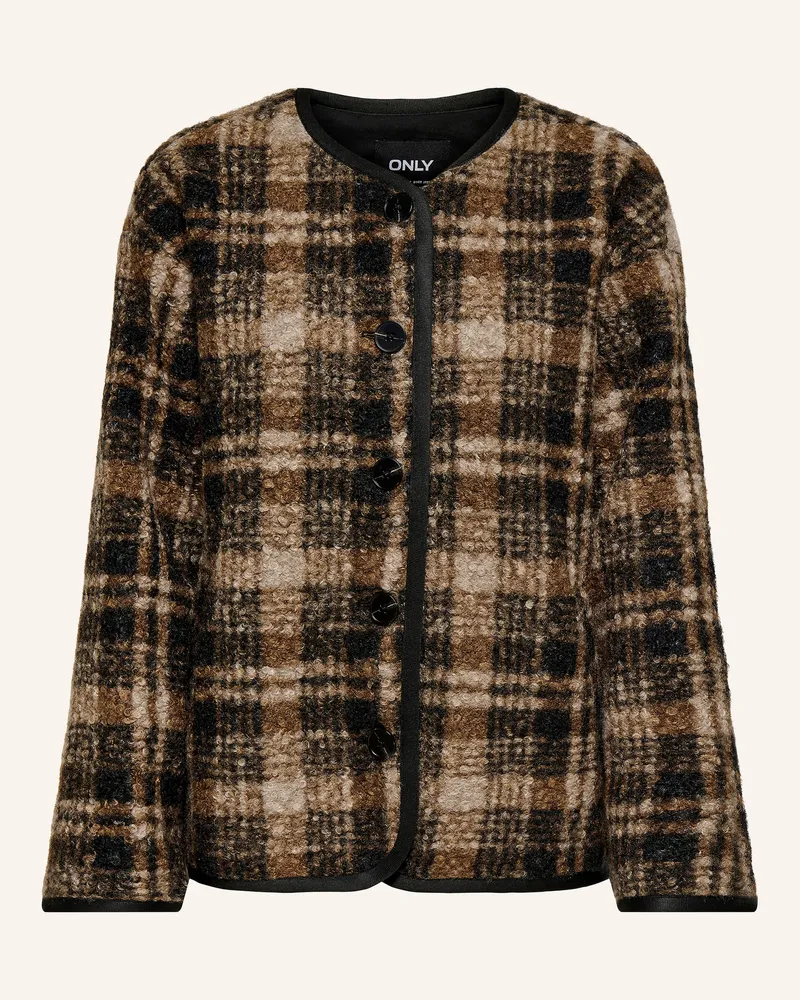 only Bouclé-Jacke braun Braun