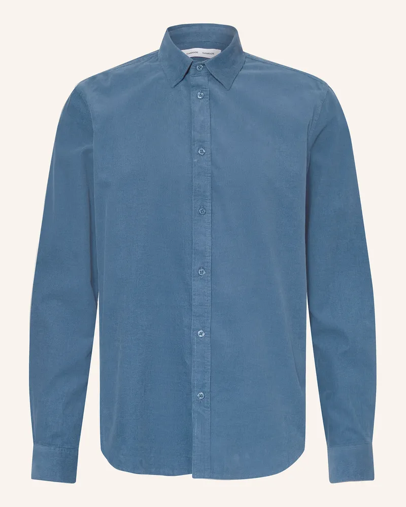 Samsøe & Samsøe Cordhemd Saliam Comfort Fit blau Blau