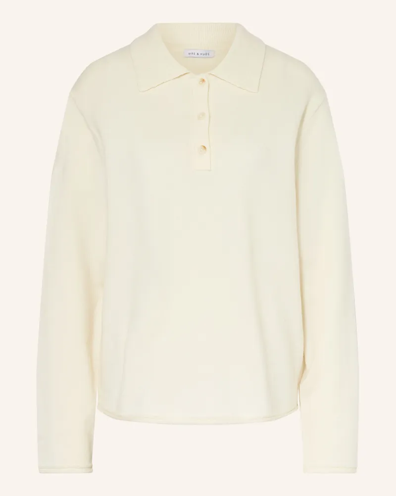 Mrs & HUGS Pullover mit Cashmere Weiss