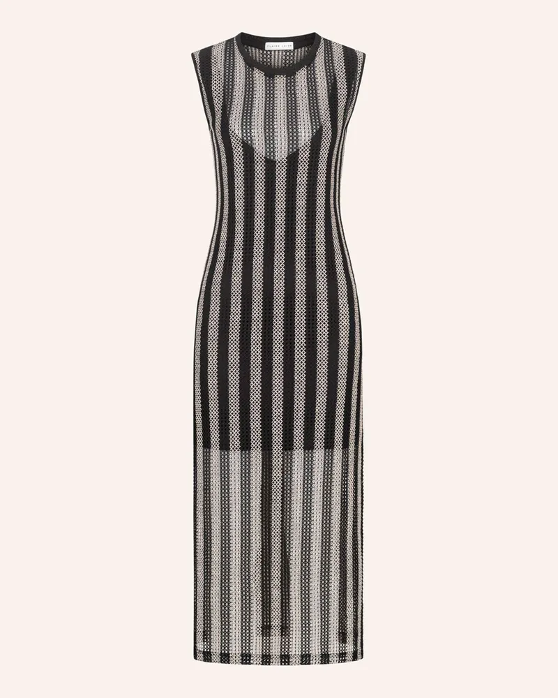 CLAIRE LUISE Abendkleid in Web-Optik Schwarz
