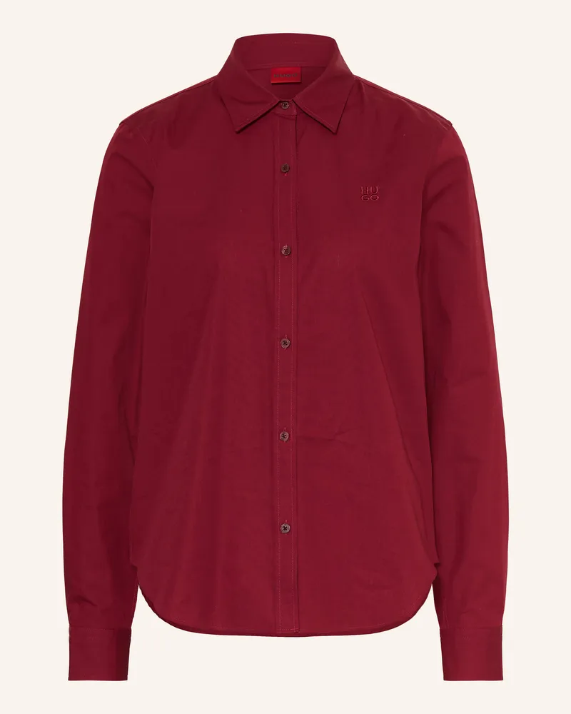 HUGO BOSS Hemdbluse The Essential Shirt rot Dunkelrot