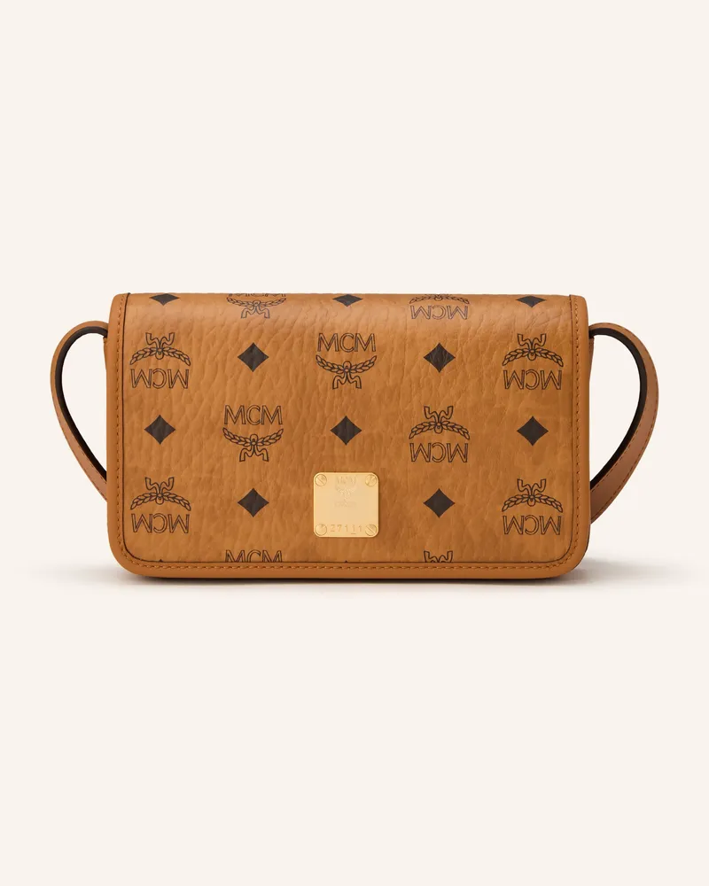 MCM Umhängetasche Aren braun Cognac